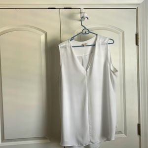 White sleeveless blouse